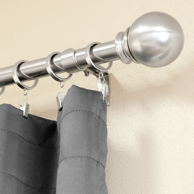 Tringle à rideaux simple 1 po Mesa, Nickel brossé plaqué