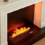 Beige Solid Wood Electric Fireplace