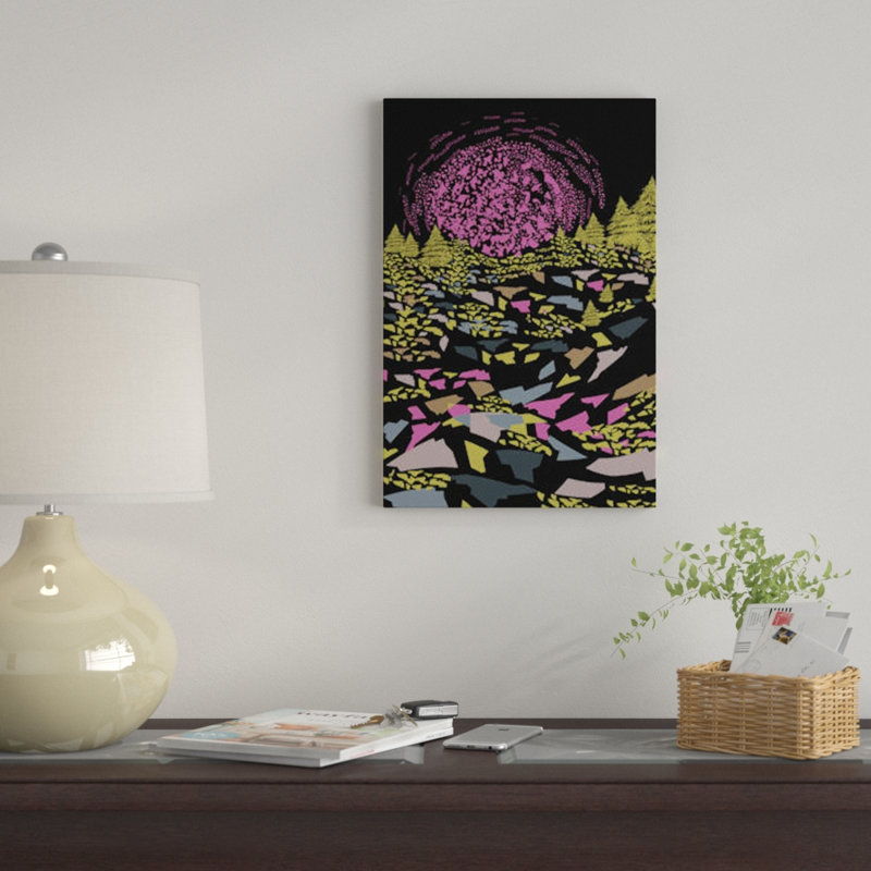 « irony hills, recolor » par flatowl, impression sur toile, Toile avec cadre noir, Pas de tapis, H 26 po x l 18 po x P 1,5 po
