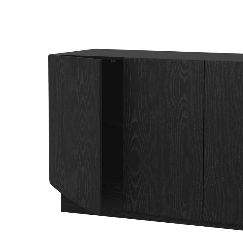 Buffet contemporain 4 portes Ardea, Noir