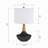 Britt 23" Black Lodge Dimmable Ceramic Solid Wood For Bedroom Living Room Bedside Desk Nightstand Single Table Lamp With White Linen Drum Shade -1938153249