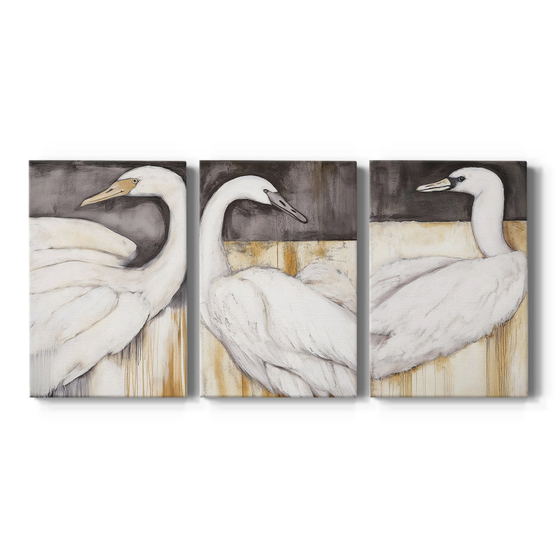 ANIMALS Series CCCCLXXXXI - Toile tendue sur mesure - 3 pièces, H 18 po x l 36 po