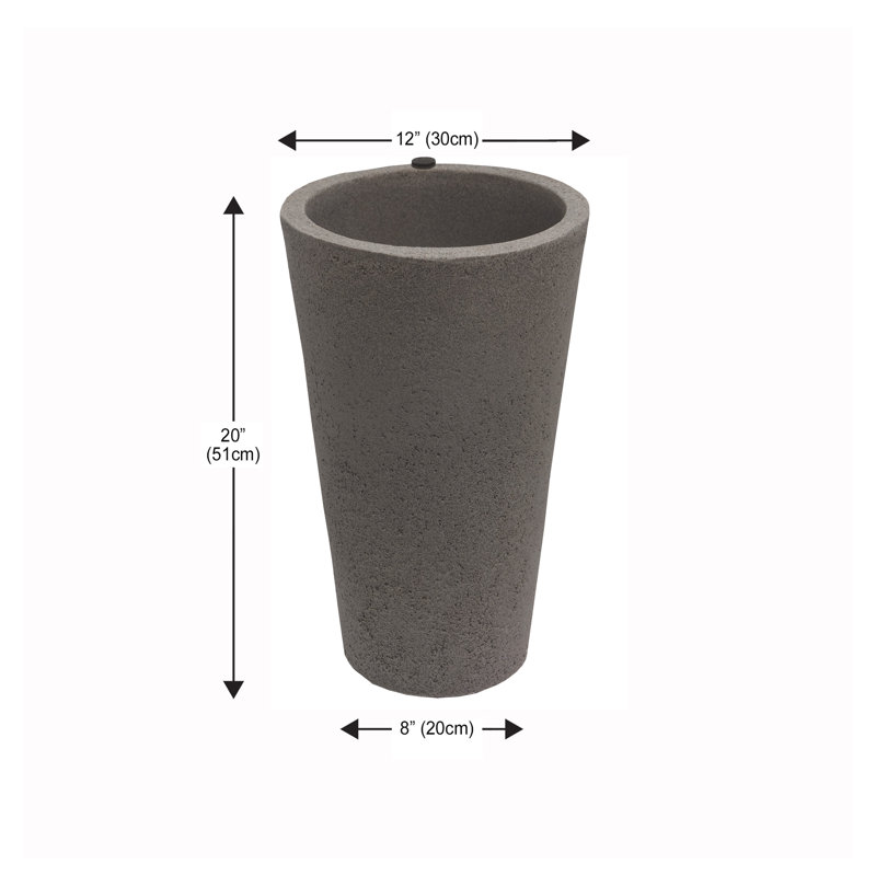 Grand pot de fleurs Crete, Gris