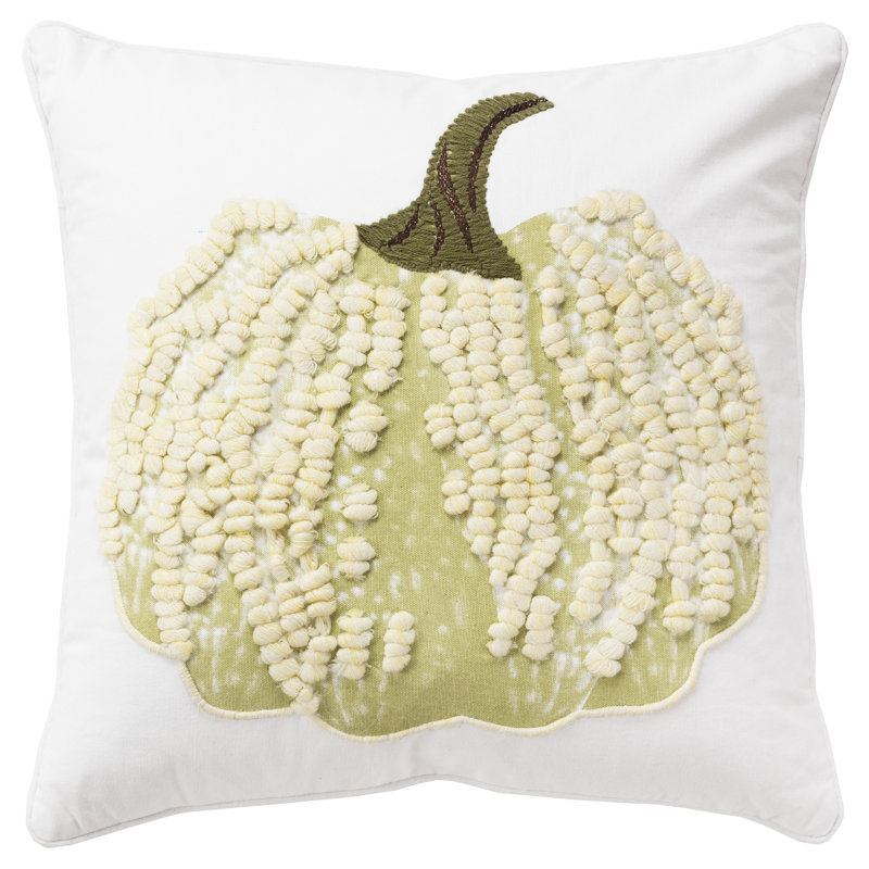 Embroidered Cotton Throw Pillow