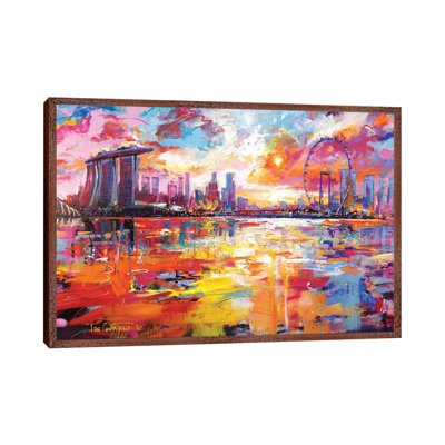 Singapore Skyline by Jos Coufreur - Painting on Canvas