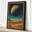 Alien Planet Rise Retro - Wrapped Canvas-2057637916-2057637918