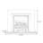 Cream white Solid Wood Freestanding Fireplace