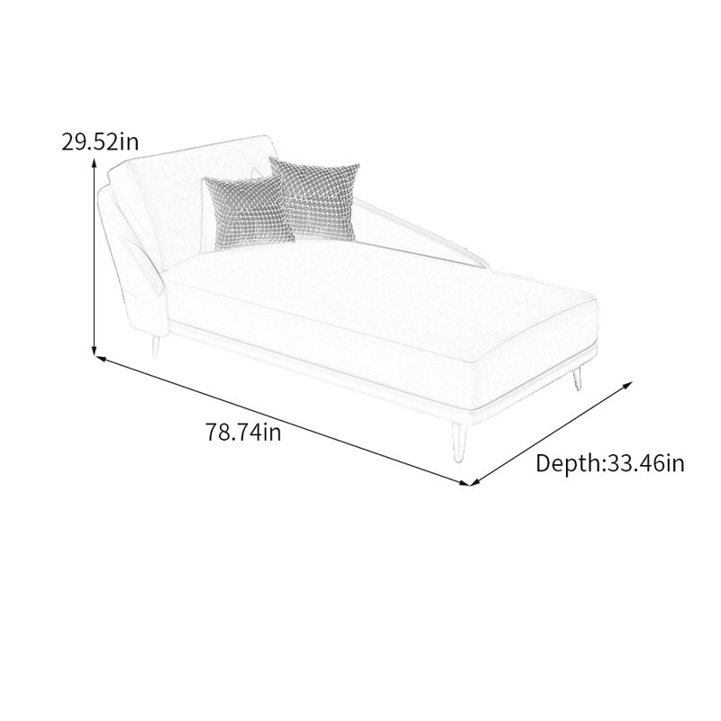 Chaise d'appoint de luxe avec structure en bois massif, Orienté à gauche (vu de face), Beige