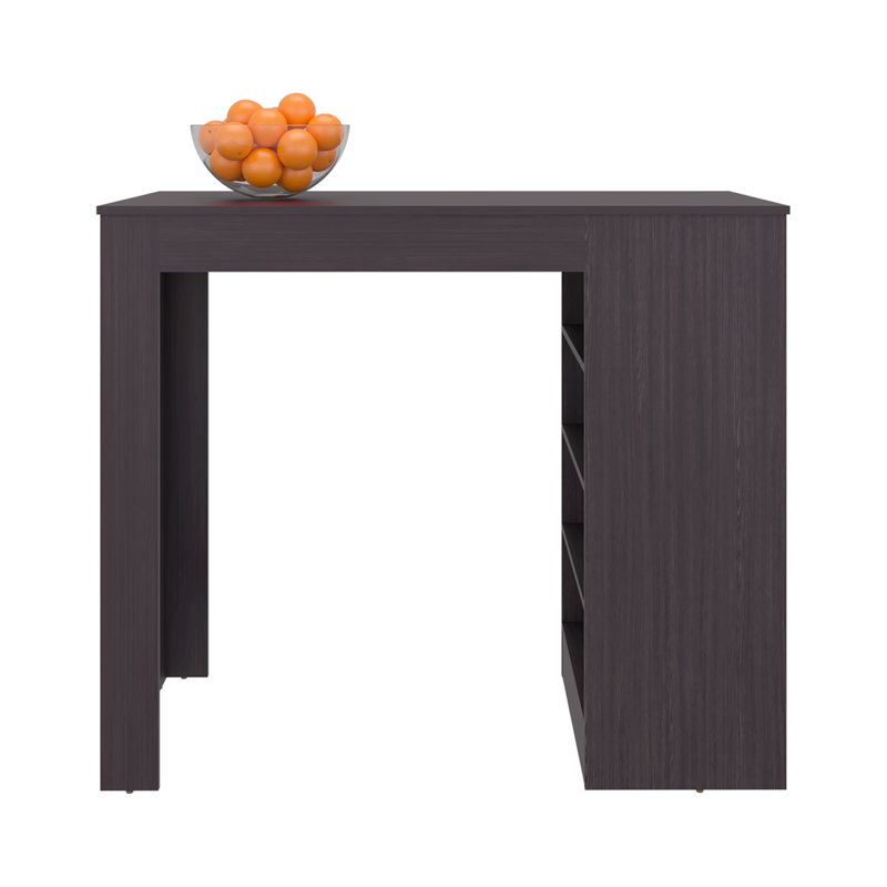 Îlot de cuisine, 4 tablettes, wengé noir