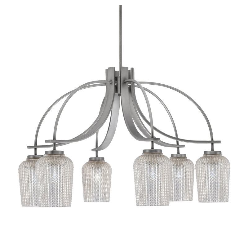 Lustre Cavella, H 19 po x l 29,25 po x P 29,25 po, Graphite, 6