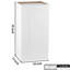 White Solid Wood Wall Cabinet With One Door And Three Shelves For Kitchen, Office, Lounge - 18"w×12"d×42"h, Classic Shaker Style, Easy To Install Single Adjustable Laundry, Bathroom Assemble