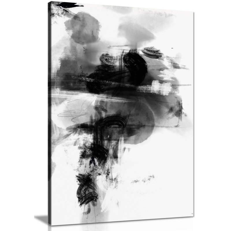 Color Splash Abstract - Wrapped Canvas Painting, 46cm H x 31cm W