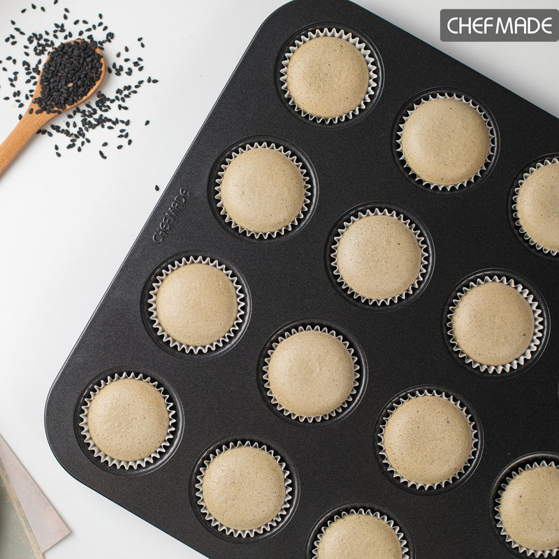 CHEFMADE Muffin Cake Pan, Nonstick Mini 20 Cavity Cupcake Pan