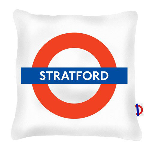 Stratford Tube Station London Transport Cushion