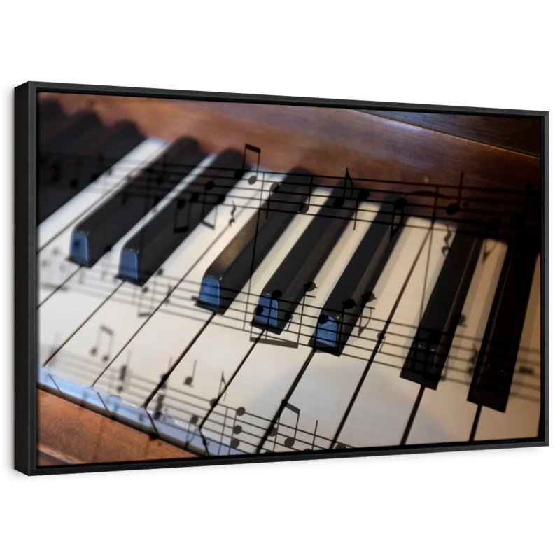 «Vintage Piano Keys», reproduction sur toile, H 21 po x l 31 po