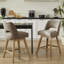Ensemble de 4 tabourets de bar rotatifs 27,1 po, assise rembourrée en polyester sur structure en bois massif-1920880862-1920880857-1926002408