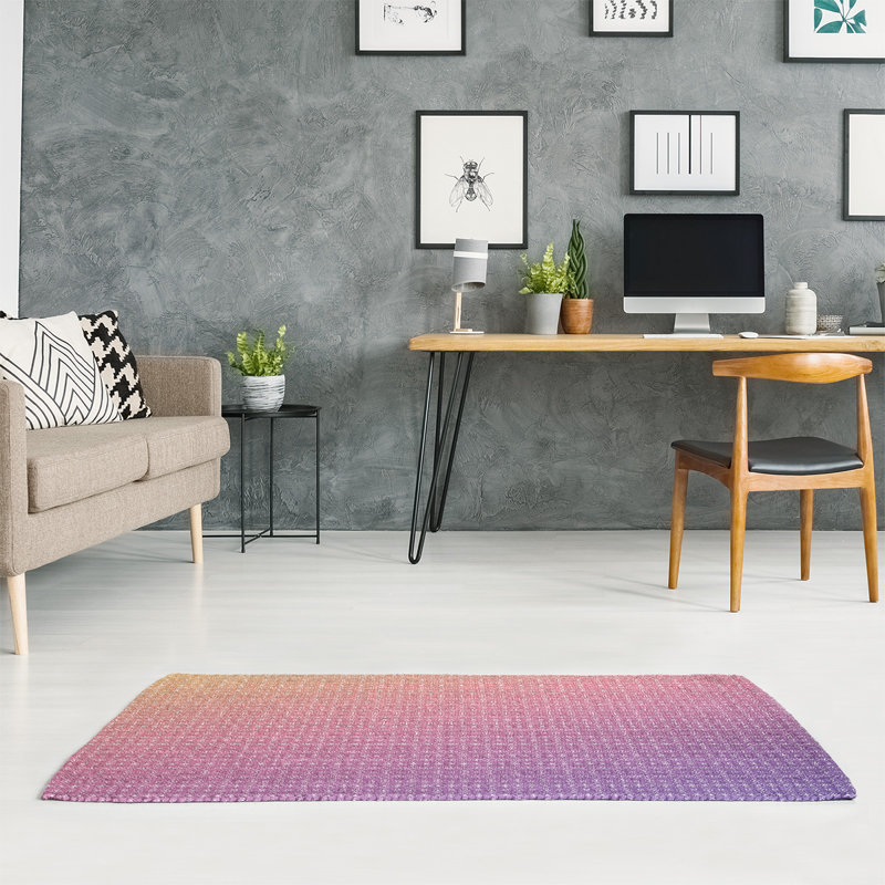 Tapis dégradé napperon misty rose/moyen mauve, Rectangle 5 pi x 7 pi