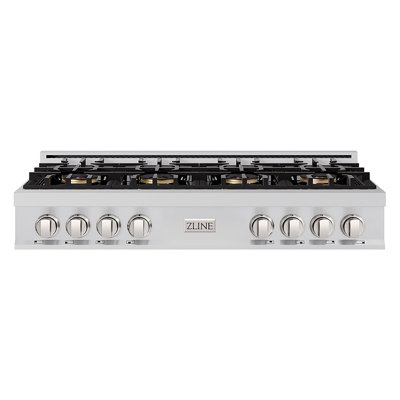 ZLINE 48 in. Classic Gas Rangetop with 8 Burner DuoPro Cooktop in Stainless Steel