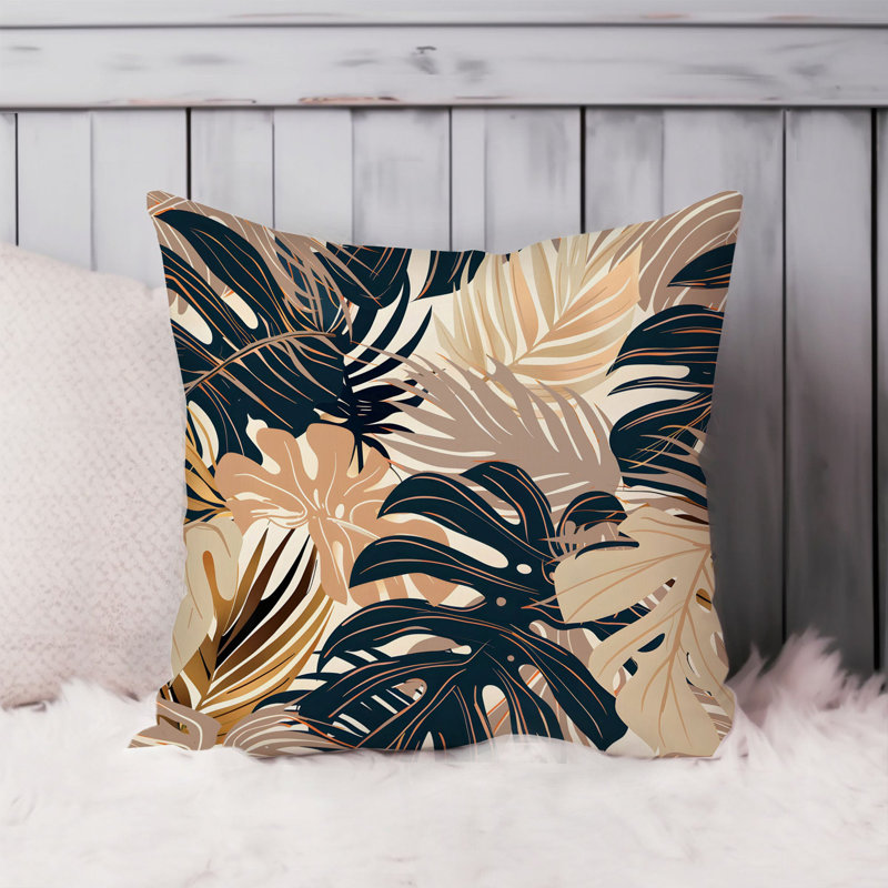 Botanical Monstera Leaves Pattern II Modern, 16"H x 16"W