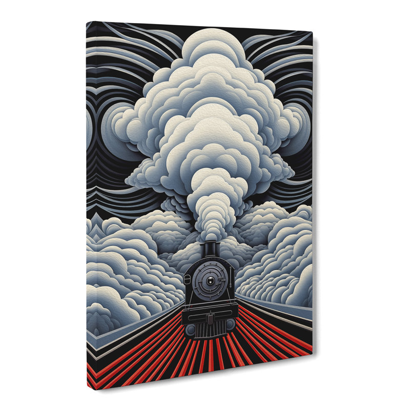 Steam Train Op - Wrapped Canvas, 50cm H x 35cm W x 3cm D