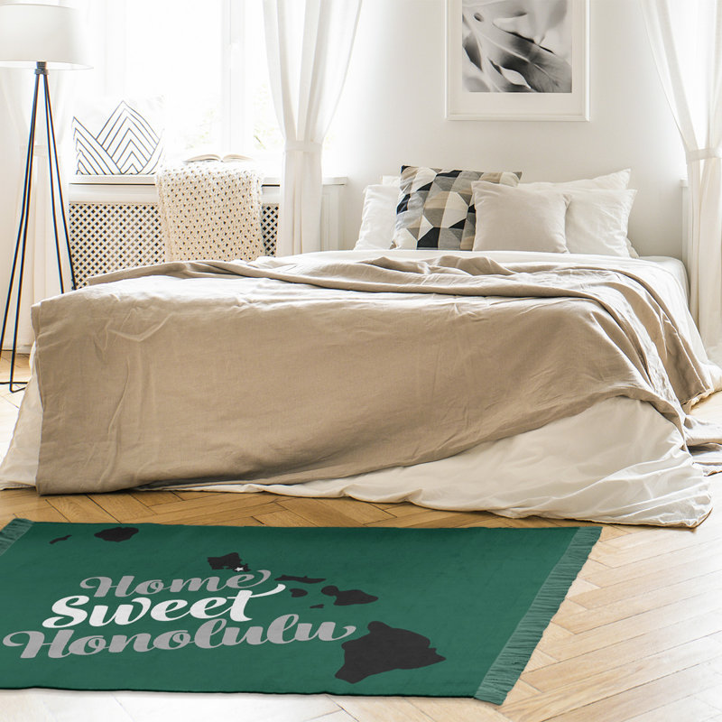 Tapis bleu foncé/gris foncé "honolulu sports"
