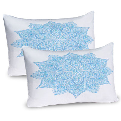 Ensemble de 2 taies décoratives Ambesonne Blue Mandala