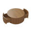 Table basse ronde avec rangement