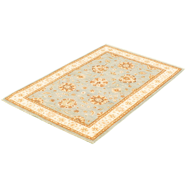 Tapis d’intérieur en laine 4 pi 1 po x 6 pi 4 po à la main one-of-kind-noué la 2010 chobi Aeronwen