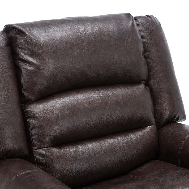 Kade Bonded Leather Manual Recliner, Brown