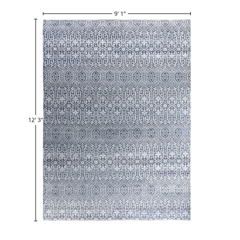 Overdyed One-of-a-Kind 9' 1" X 12' 3" Hand Knotted Area Rug