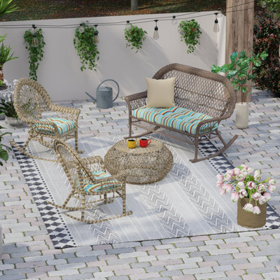Outdoor Wicker Cushion Set for Bench and 2 Seats