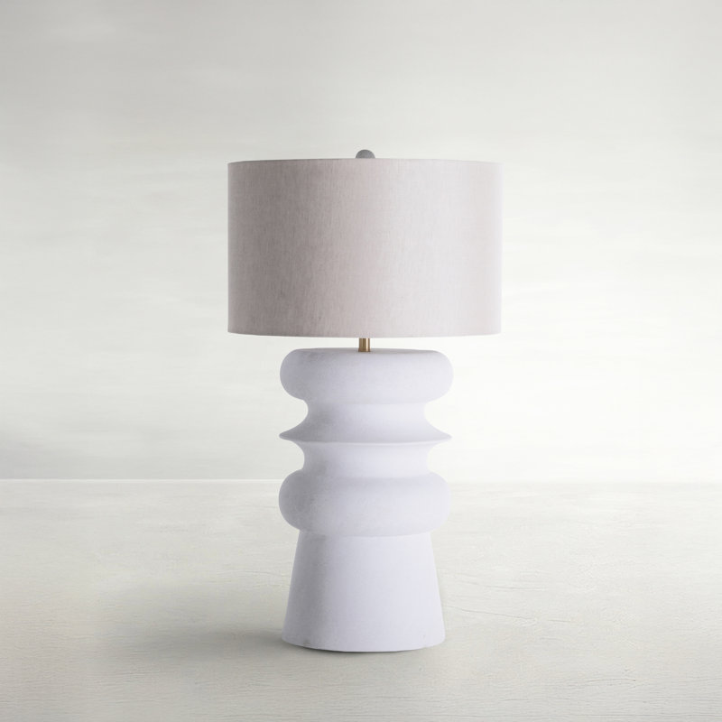 Claudius Table Lamp, Plaster White