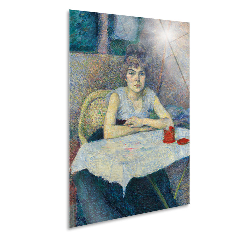 Young Woman At Coffee Table by Henri De Toulouse - No Frame Print, Plastic/Acrylic, 100cm H x 70cm W
