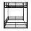Structure de lit superposé en métal, lit superposé robuste pour enfants, adolescents, adultes