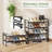 2-Tier Stylish Shoe Rack with Square Frame