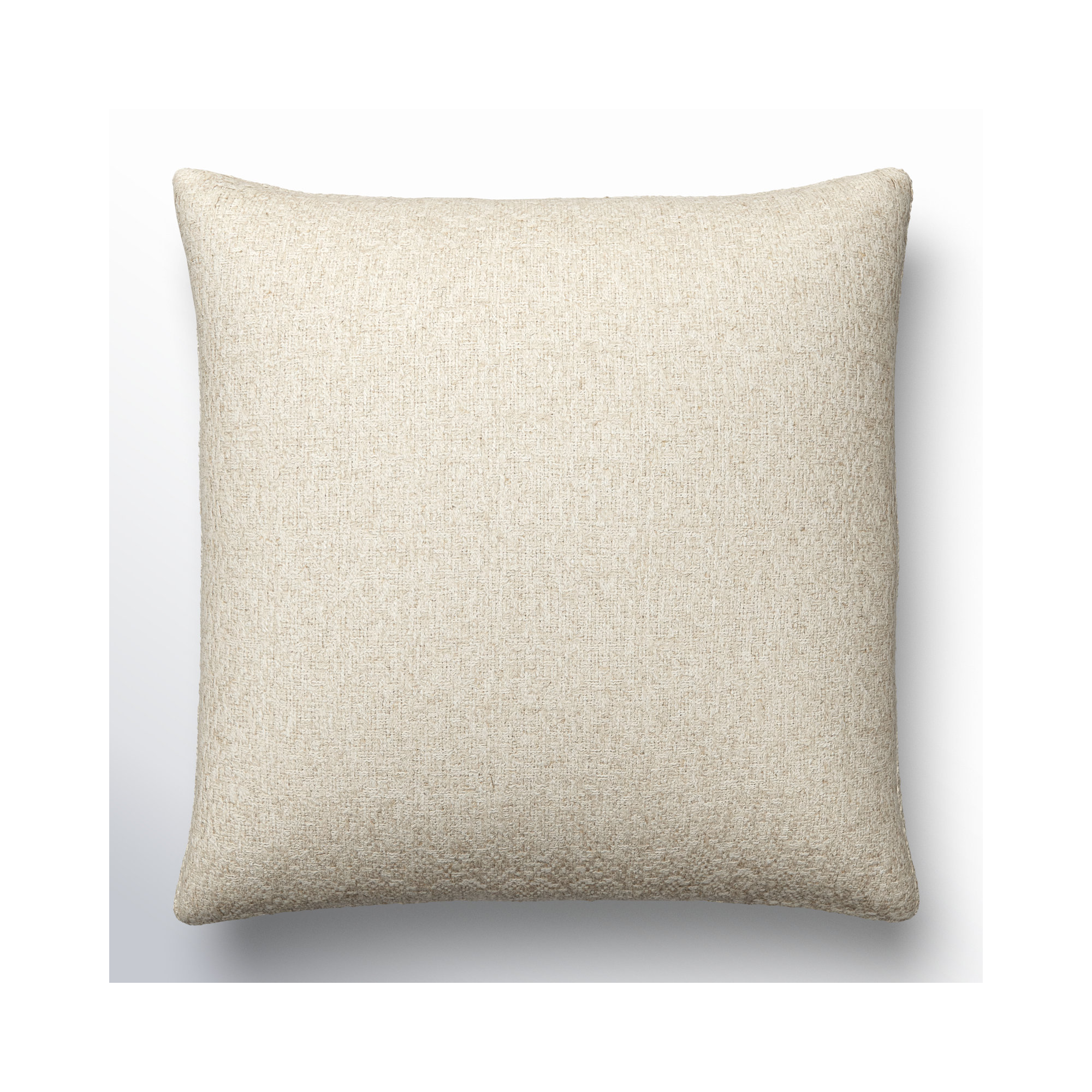 Alcona Throw Pillow, 18"H x 18"W, Beige, Pillow Cover Only - No Insert