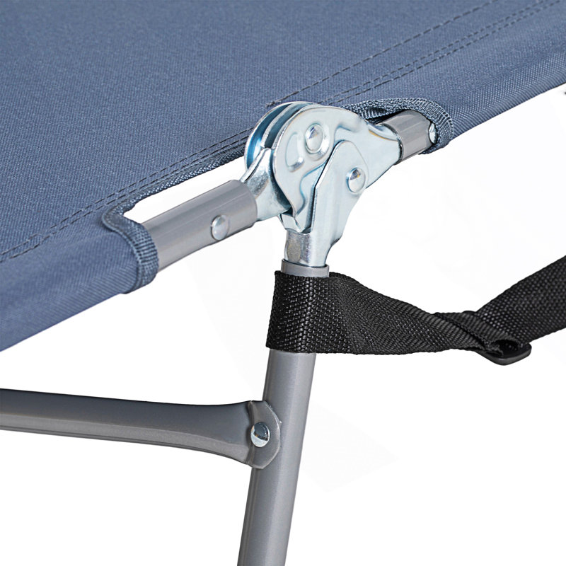 Chaise longue de plage pliante avec trou pour le visage et fentes pour accoudoirs, chaise de bronzage réglable à 5 niveaux