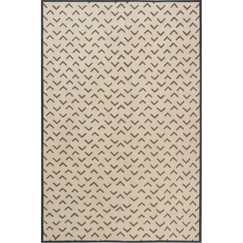 Modern One-of-a-Kind Rectangle 5'10" x 9' Flatweave Area Rug