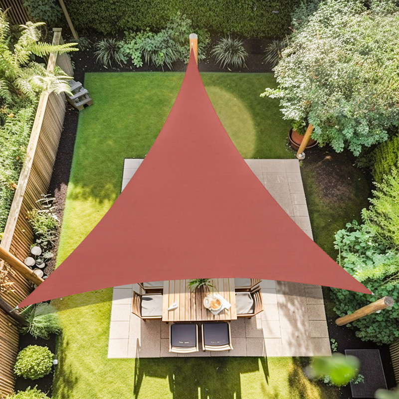 Customize Triangle Sun Shade Sail, Rust Red, 20" H x 20" W x 20" D