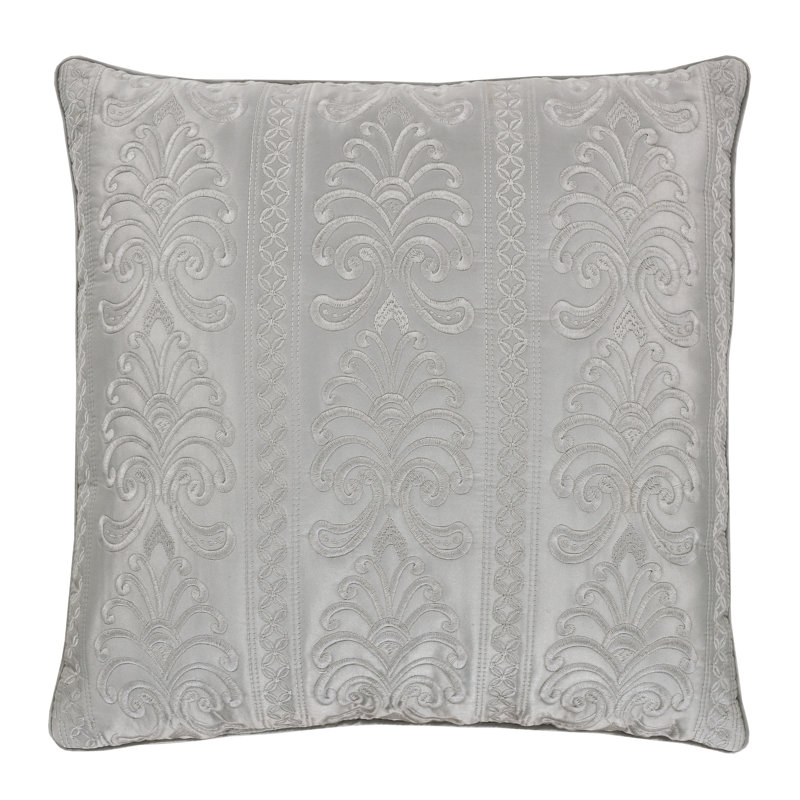 Coussin décoratif carré Lyndon, Argent argent