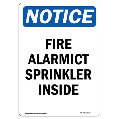 Fire alarm CT Sprinkler inside Sign