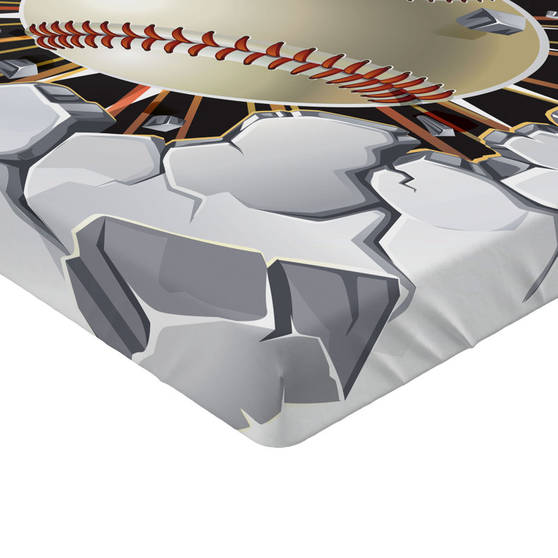 Ensemble de 2 drap-housse de baseball Ambesonne Sports, Drap-housse de taille simple