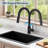 Kitchen Sink Faucet With Pull Down Sprayer-125368335
