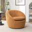 Fauteuil demi-tonneau en tissu moderne avec fonction pivotante à 360 °, idéal pour une détente confortable dans tout espace de vie-2049431288