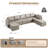 8-Piece Modern Upholstered Sectional Sofa-1790346295-1790346288