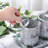 Set Of 4 Sparky Glass Crushed Diamonds Canisters Set For Sugar Coffee Tea Features Tray, Luxurious Storage Containers Sets With Lids Decorative Storage Pots For Kitchen Counter Dining Room