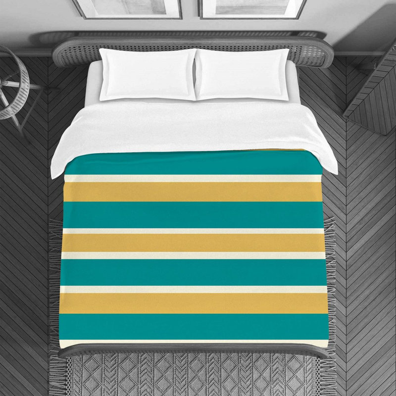 Polyester Striped Duvet Cover, Twin Duvet Cover