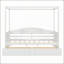 Lit de jour simple à baldaquin en bois avec 2 tiroirs, conception intemporelle et rangement compact pour les chambres modernes