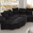 Ahren Upholstered Reclining Curved Sectional-1516424408