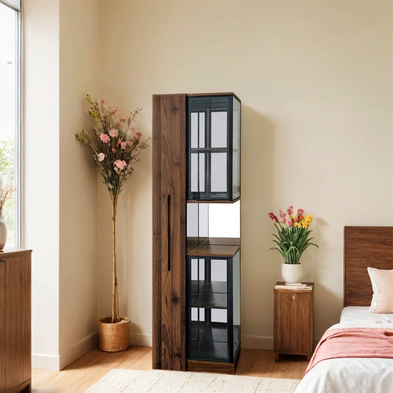 Glass Door Display Cabinet With Lighting